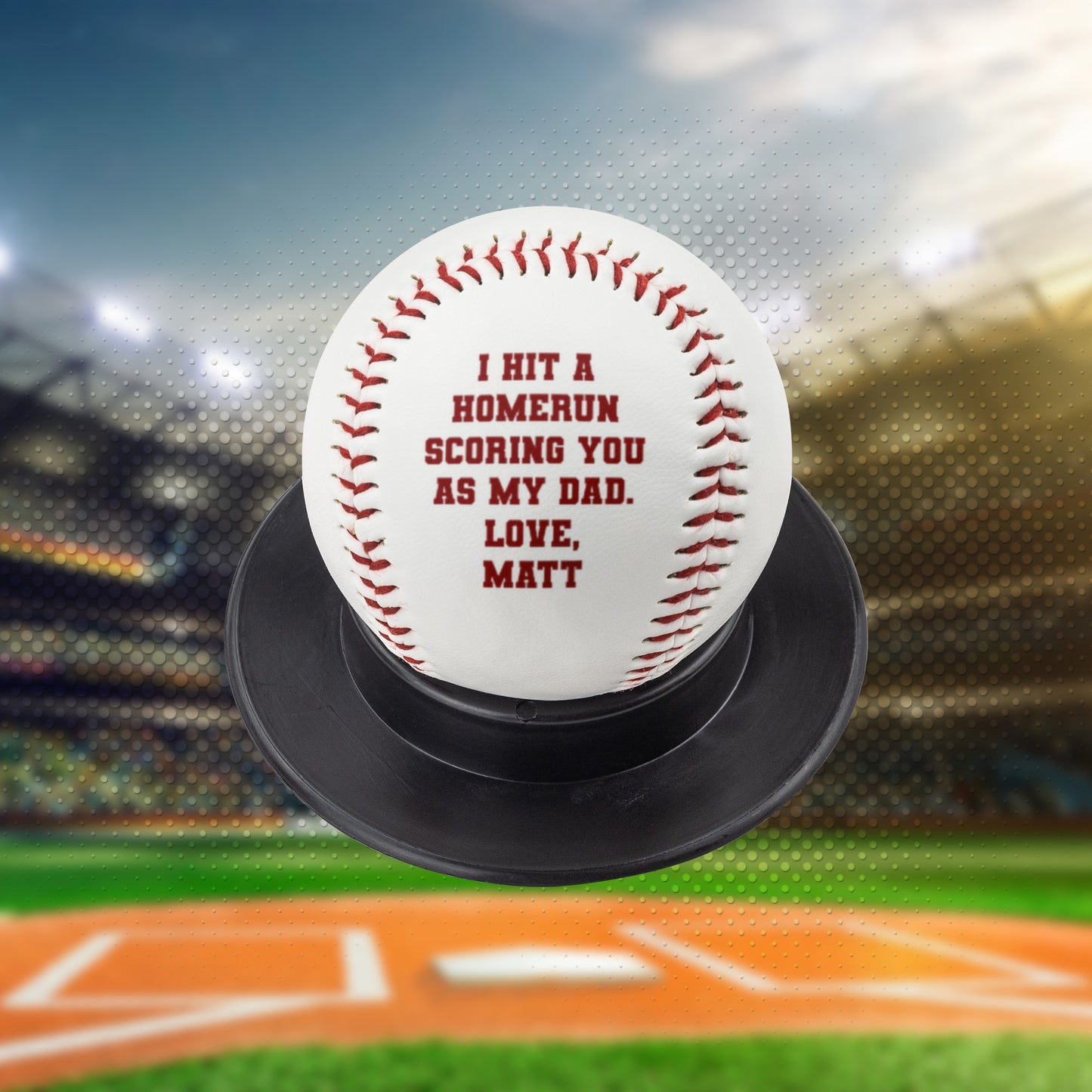 Hit A Homerun Baseball Dad Personalized Gift