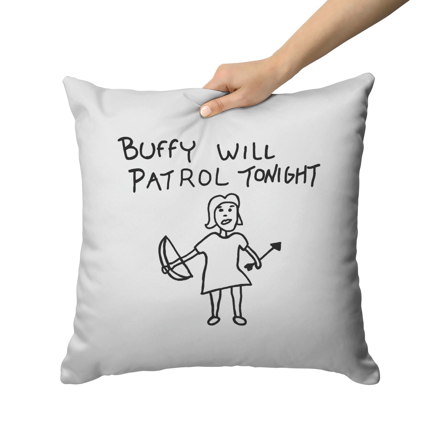 Buffy Will Patrol Tonight Throw Pillow