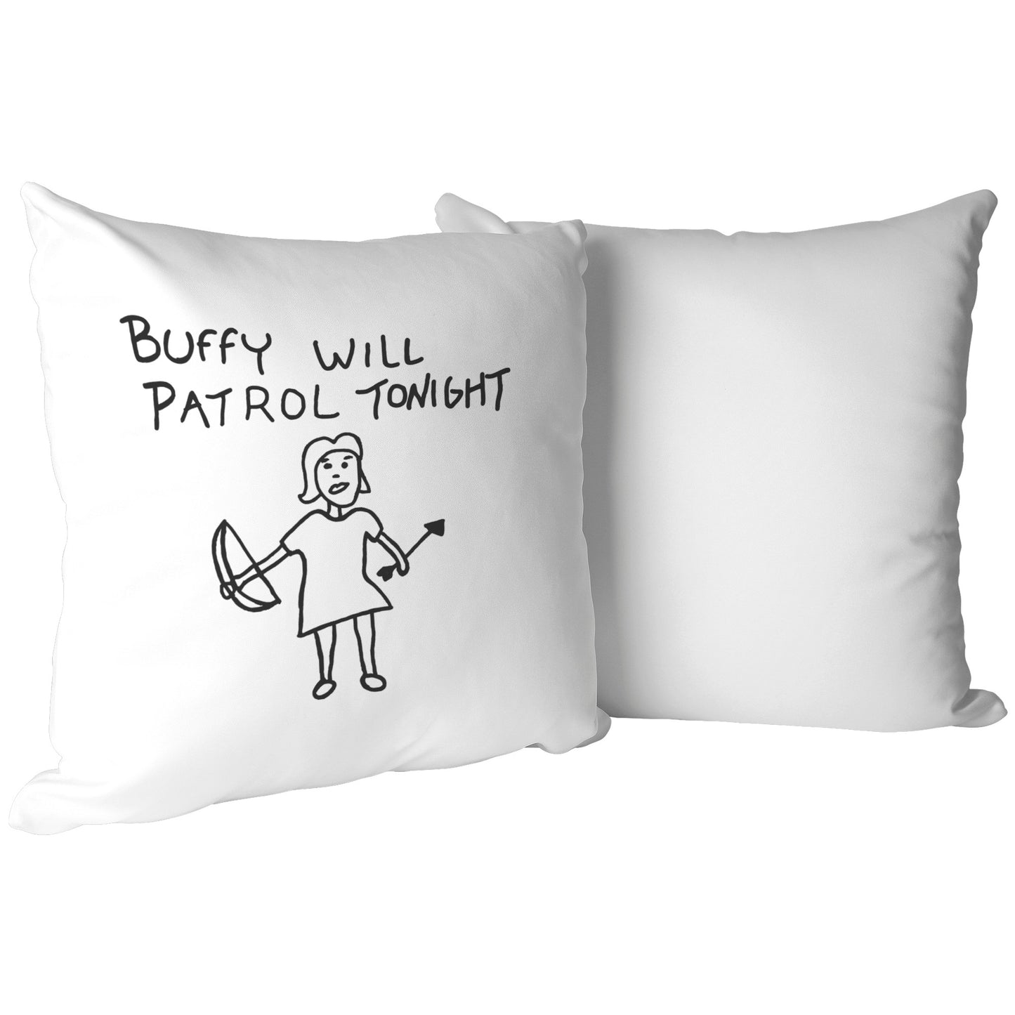 Buffy Will Patrol Tonight Throw Pillow