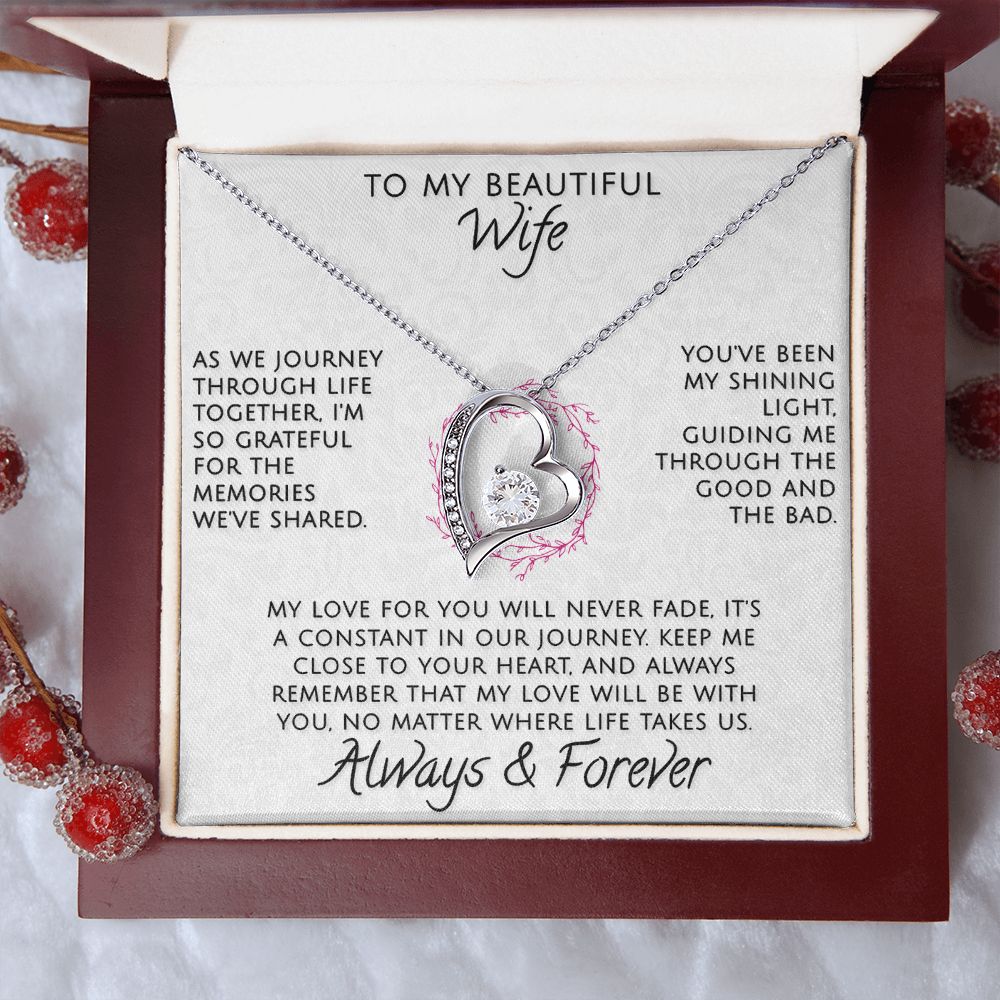 My Beautiful Wife On Our Journey - Forever Love Necklace