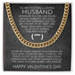 To My Football Loving Husband on Valentine's Day - Cuban Link Chain