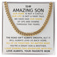 To My Amazing Son I Love Our Family Adventure - Cuban Link Chain