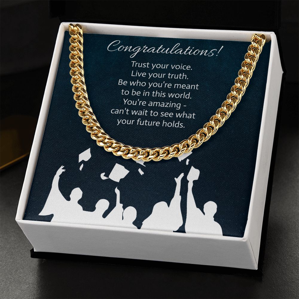 Can't Wait To See What Your Future Holds - Graduation Cuban Link Chain