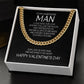 To My Handsome Man on Valentine's Day - Our Love Is Our Own - Cuban Link Chain