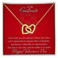 To My Soulmate Female Love - Valentine's Day Interlocking Hearts Necklace