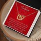 To My Soulmate Female Love - Valentine's Day Interlocking Hearts Necklace