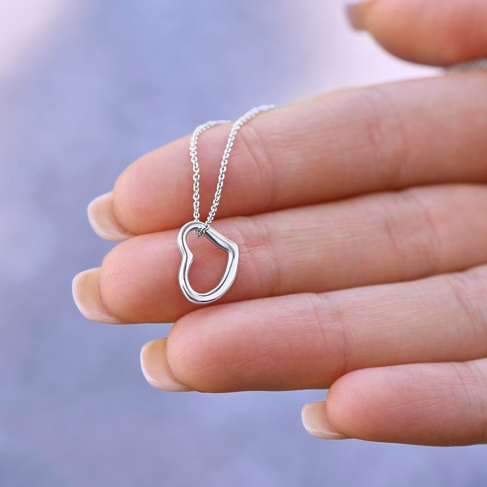 To My Daughter Love Dad - If I Could Give You One Thing Delicate Heart Necklace