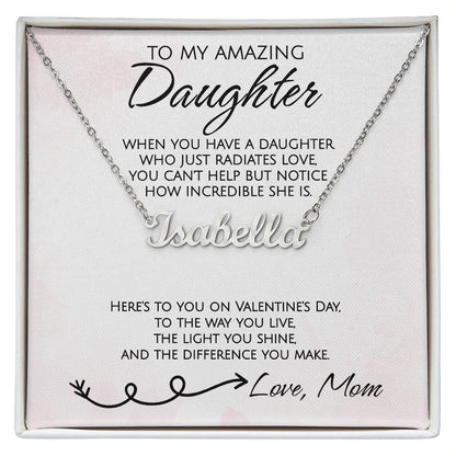 Personalized To my Daughter Necklace, valentines gifts for daughter, g –  ChipteeAmz