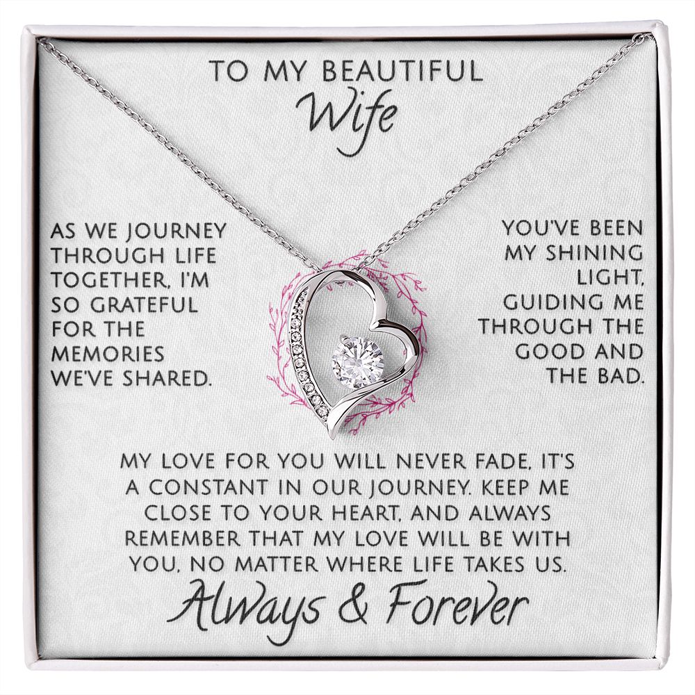 My Beautiful Wife On Our Journey - Forever Love Necklace