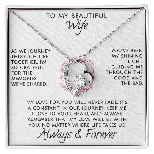 My Beautiful Wife On Our Journey - Forever Love Necklace