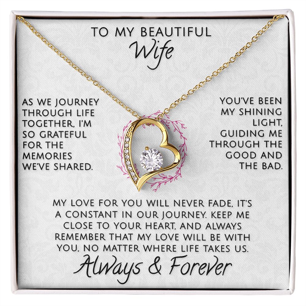 My Beautiful Wife On Our Journey - Forever Love Necklace