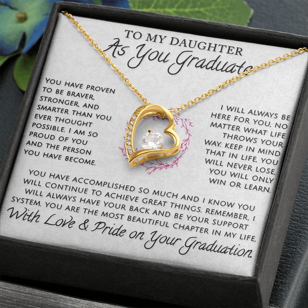 Daughter, As You Graduate - Forever Love Necklace